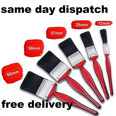 5 Pack Durable Fine Paint Brush Set Painting Decorating Advanced Bristles • £2.99