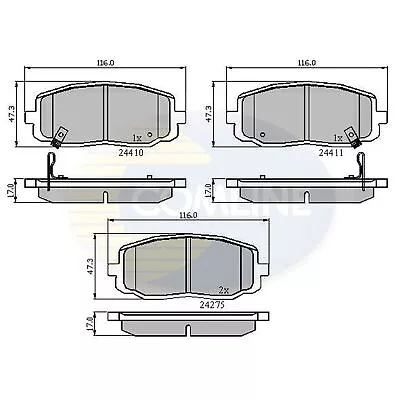 Genuine Comline Front / Rear Brake Pads - CBP31319 • £18.48