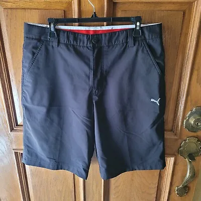 Puma Mens Black Polyester Elastane Golf Shorts Size 34x11 • $15.99