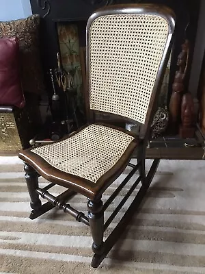 £199 • Buy Victorian Caned Rocking Chair Nursery Bedroom Antique Retro Vintage Rattan