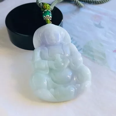 Men Natural Jade GuanYin Pendant Necklace KuanYin Jadeite Lucky Rope Women • £74.39