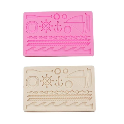 £10.31 • Buy ​Silicone Mold Ship-Anchor Cupcake Toppers Ocean Series Fondant Cake Decorating