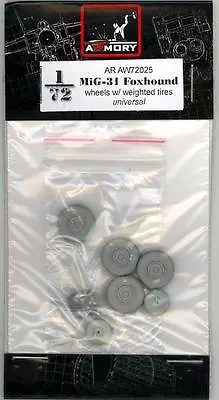 Armory Models 1/72 MIKOYAN MiG-31 FOXHOUND WHEEL SET Resin Set • $9.50