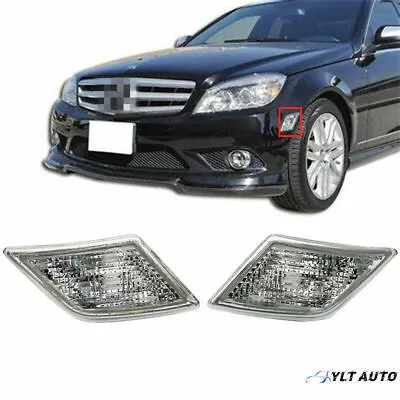 For 2008 09-2011 Mercedes Benz W204 C-Class Pair Side Marker Lights Clear Lamps • $12.99