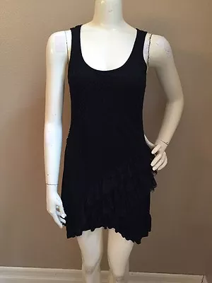 Monoreno Black 100% Rayon Lace Trimmed Tank Mini Dress Sz M • $13.99