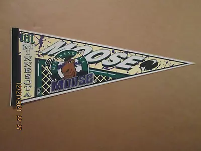 IHL Minnesota Moose Vintage Defunct Circa 1990's Team Logo Hockey Pennant • $40