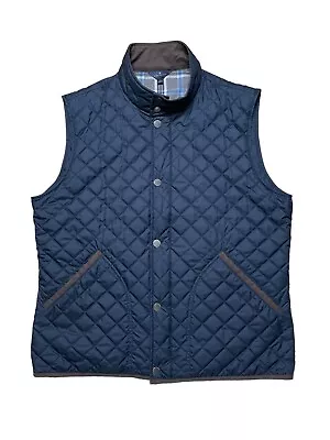 Brooks Brothers Men’s L Diamond Quilted Vest Midnight Navy Thermore Insulated • $49.99