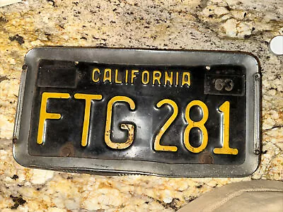 1963 California License Plate FTG 281 • $100