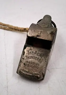 Vintage Whistle The Acme Thunderer Metal England Police Military T2750 D30 • $18.64