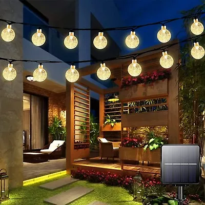 Garlocht Solar Garden Lights Outdoor Waterproof 50LED 7M/23Ft Warm White (G12) • £9.99