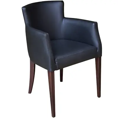 Omega Carver Chair – Walnut And Faux Leather Restaurant Dining – Multi-Colours • £94.80