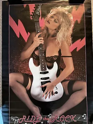 Ride The Rock Vintage 1987 Poster 80s Sam Maxwell Girl Sexy Lace Model BC Rich • $99