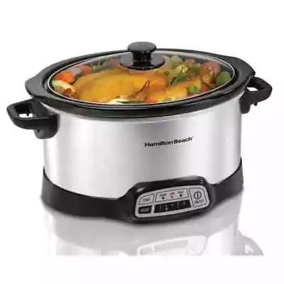 Hamilton Beach 6qt. Programmable Slow Cooker 33463 Silver • $39.90