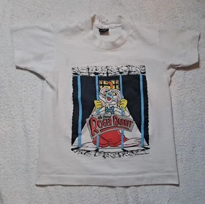 Vintage Who Framed Roger Rabbit Shirt Youth Size 10-12 Bars Jail Single Stitch • $29.99
