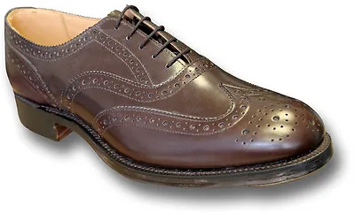 £176 • Buy Sanders Uk-made Leather Highland Brogue Shoes, Brown [73721]