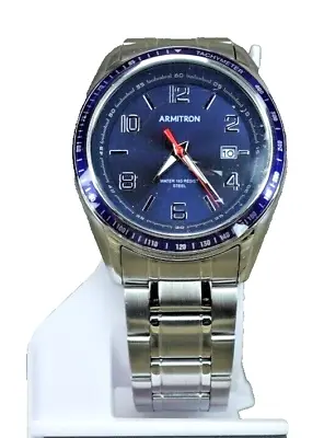 Armitron 20/5465nvsvwm Brand New Men's Watch Stainless Steel. • $34.95