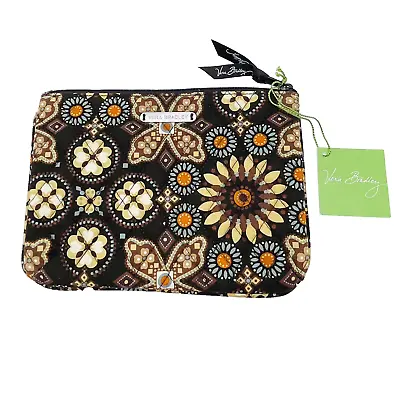Vera Bradley Canyon Brown Orange Floral Zipper Makeup Cosmetic Bag New With Tag • $15.99
