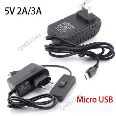 Micro USB Power Adapter Supply 5V 2A 3A Switch For Raspberry Pi Zero PC 24H • $6.49