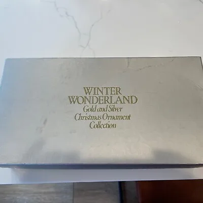 17 Danbury Mint Gold And Silver Winter Wonderland Christmas Ornaments With Box • $70