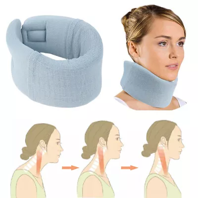 Soft Foam Neck Collar Support Brace Whiplash Cervical Neck Pain Relief Traction • £0.99