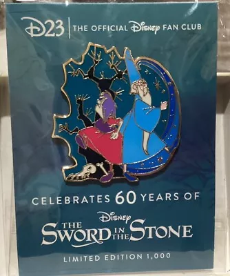 Disney D23-Exclusive The Sword In The Stone 60th Anniversary Merlin Pin LE  New • $49.99