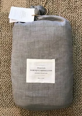 Restoration Hardware Italian Baroque Medallion Twin Duvet Cover Fog 14080653 • $159.99