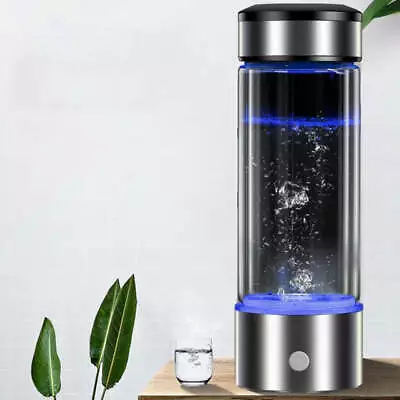 Hydrogen Rich Water Bottle Alkaline Ionizer Generator Portable Water Cup 430ML • $37.89