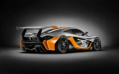 McLaren P1 Gtr Mclaren P1 Racing Vintage Art Print Poster 22 X 17in • $64.95