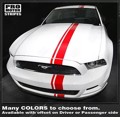 Ford Mustang 2013-2023 Over-The-Top Offset Rally Stripes Decals (Choose Color) • $68.60