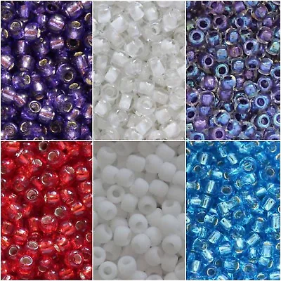 Japanese Toho Seed Beads 11/0 Aqua Purple White Snow Lined 10gm & 5gm • £2.40