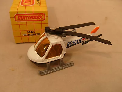 1982 Matchbox Superfast #75 Rescue Helicopter With Black Base New In Box • $17.08