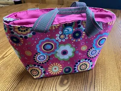 Igloo Pink Floral Small Canvas Lunch Bag.  9.5  X 7 X 3.5 • $5