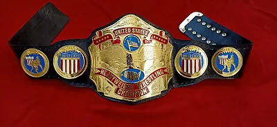 Nwa United States Heavyweight Wrestling Champion Belt 4mm Zinc & 24k Gold Plated • $248