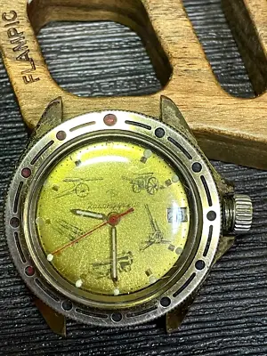 RARE Military Watch Vostok Komandirskie Tank USSR Waterproof Wostok MILITARY • $35