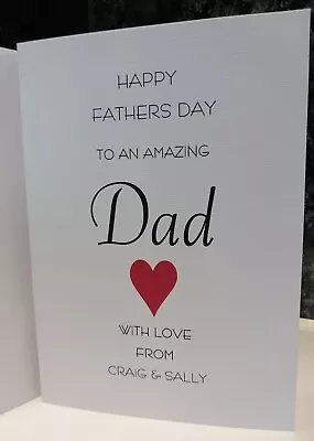 LARGE Personalised Fathers Day Card. Add Any Names Who From. • £2.95