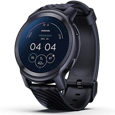 Motorola Moto Watch 100 Black Smartwatch With GPS SpO2 Heart Rate 5ATM NEW • $115