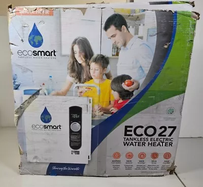 Brand New- EcoSmart ECO 27 Tankless Electric Water Heater - White Imperfect Box  • $449.99