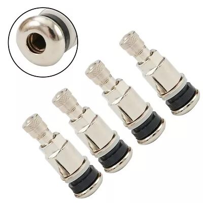 CAR VAN TYRE Valve METAL Stainless Steel 11.3MM HOLE 4pcs BOLT IN STEM • $13.02