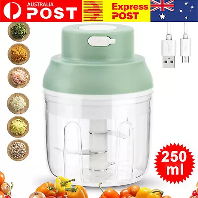 Electric Garlic Chopper Mini Vegetable Grinder Multifunctional Masher Crusher • $12.99