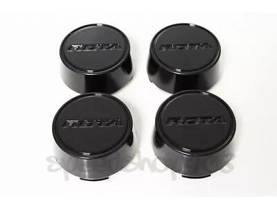 Rota Wheels Center Caps Gloss Black Moda 4pcs Replacement Grid V Track R Aleica • $50