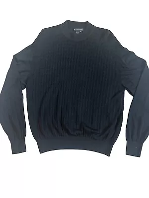 Baracuta Mens Mock Neck Black Textured Vintage Sweater - Size XL • $19.99