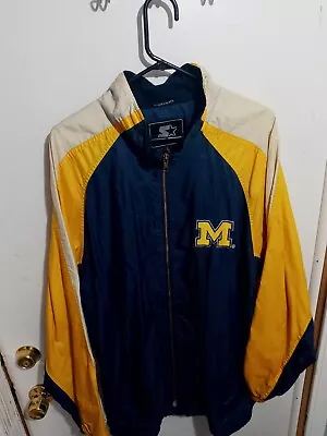 Vintage Michigan Starter Windbreaker Size Large 90s See Pics Very Rare USA KOREA • $48.95