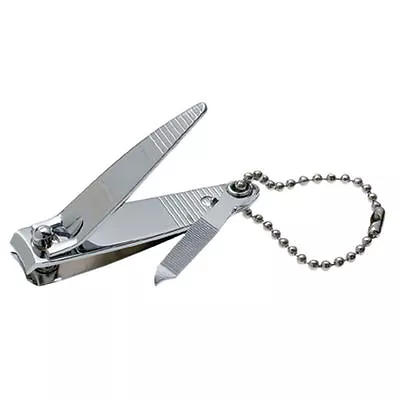 New 2 1/4  Mini Finger Nail Clipper Cutter Curved Edge W/Mini File & Key Chain  • $6.98