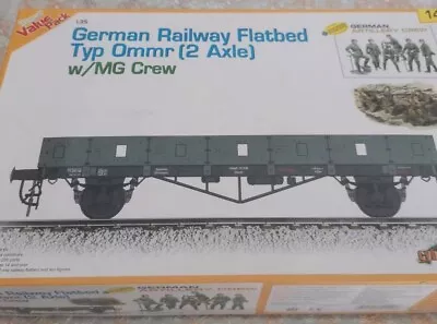 DRAGON 9114 1/35 German Railway Flatbed Typ Pmmr (2 Axle)W/MG Crew Model Kit • $65.23