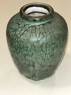 Fabulous Mint Curdled Matte Green Hampshire Vase With Test Glaze Markings. NR • $224.50