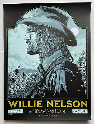 $225.68 • Buy Willie Nelson Concert Poster Ken Taylor Austin 1974 Numbered Artist Proof Coo...