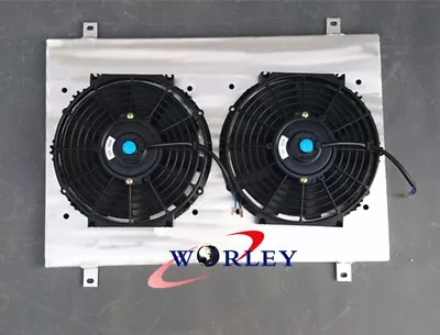 Aluminum Shroud + Fans For FORD Falcon XC XD XE XF V8 & 6 Cylinder MT • $130