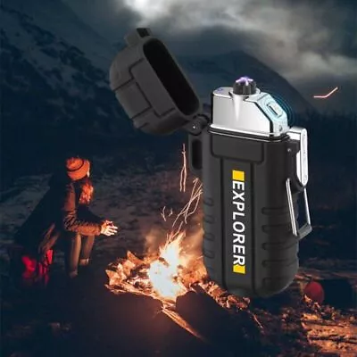 Dual Arc Plasma Lighter Electronic Rechargeable Windproof Flameless Cigarette • $10.60