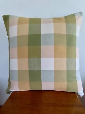 Laura Ashley Vintage  PAIR 20  -  'Mitford Check'  Cushion Cover D- Sided Zip • £22.99