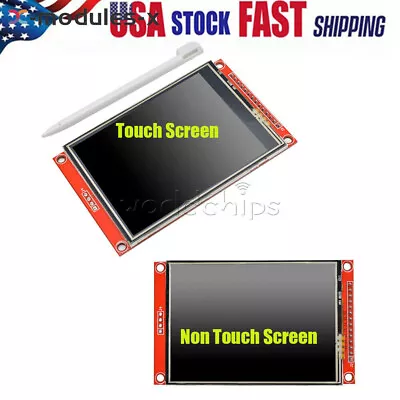 3.2 Inch 320X240 SPI Serial TFT LCD Module Display Screen ILI9341 Touch Panel US • $17.14